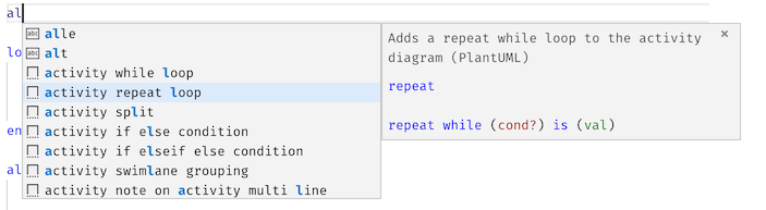 PlantUML suggestions